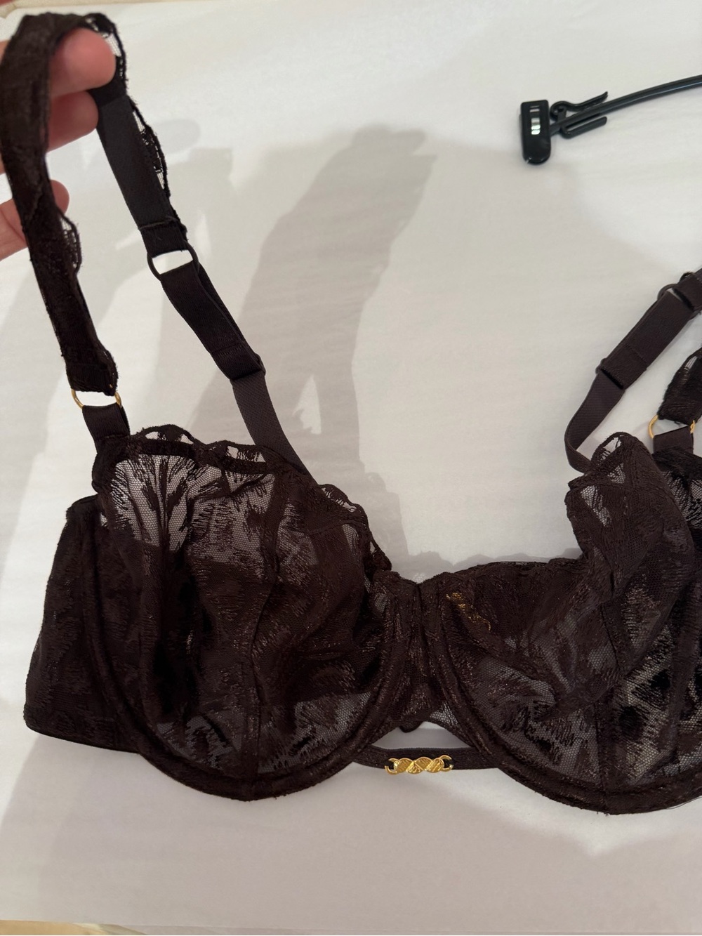 Aubade crazy love 5df14 Brown half cup Bra with Gold Accent